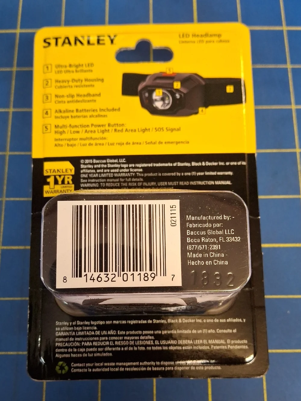 Stanley HL1S LED Headlamp 250 Lumens NWT - Picture 2 of 2